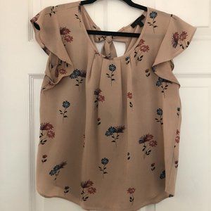Beige and Floral blouse